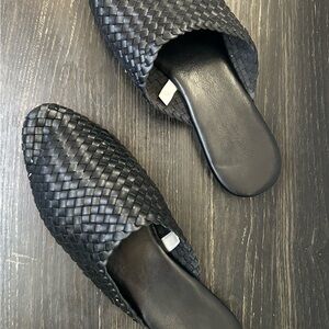 Loafers Black Woven Slip-On Loafers - Stylish Casual Comfort 7 Universal Thread